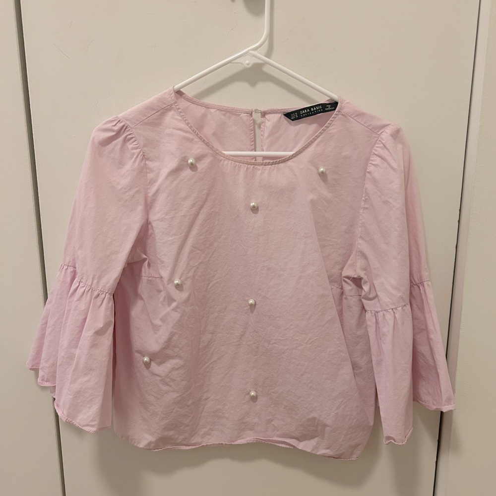 Zara Pink Pearl Top
